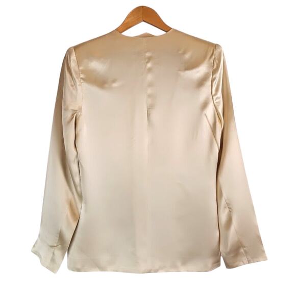 Women Silk Scallop Collar Blazer Sz. 4 NWT Whitney Eve 100% Silk Jacket - Picture 2 of 12